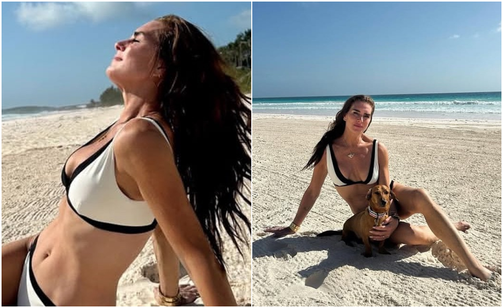 ЗА НЕА ВРЕМЕТО СТОИ Брук Шилдс со фотки во бикини покажа фит фигура на 59 години