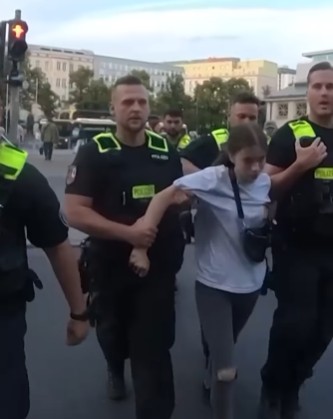 СКАНДАЛ ВО БЕРЛИН Пратеничка нападната на протест, полицијата го истражува инцидентот!