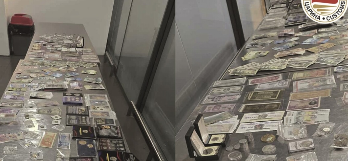 ЗАПЛЕНЕТИ РЕТКИ МОНЕТИ И БАНКНОТИ НА СКОПСКИОТ АЕРОДРОМ – Парите биле пронајдени при контрола на патник