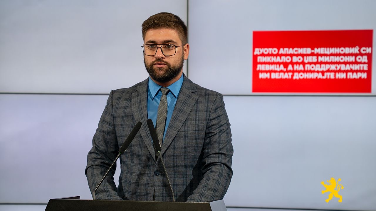 ДУОТО АПАСИЕВ-МЕЦИНОВИЌ СИ ПИКНАЛО ВО ЏЕБ МИЛИОНИ ОД ЛЕВИЦА – На поддржувачите им велат донирајте ни пари ДУОТО АПАСИЕВ-МЕЦИНОВИЌ СИ ПИКНАЛО ВО ЏЕБ МИЛИОНИ ОД ЛЕВИЦА – На поддржувачите им велат донирајте ни пари