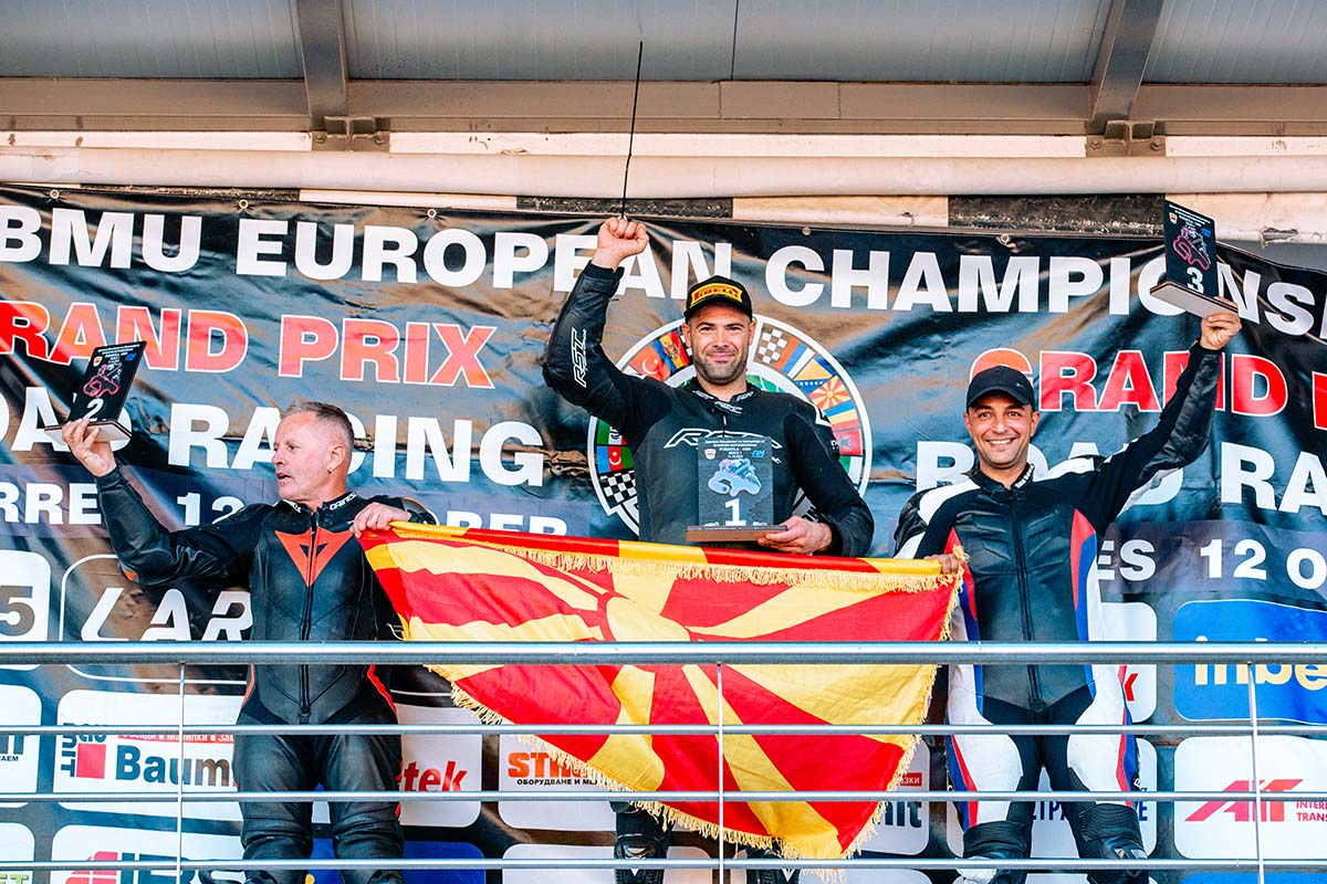 МАКЕДОНИЈА ДОБИ ЕВРОПСКИ ШАМПИОН ВО МОТОЦИКЛИЗАМ Храбриот Петар Мијалков се искачи на врвот на БМУ Европскиот шампионат