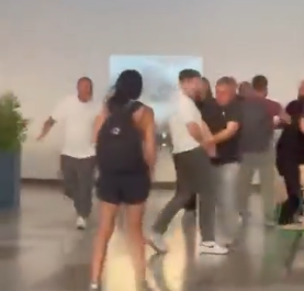 ТЕПАЧКА НА СКОПСКИОТ АЕРОДРОМ Лица се пресметуваа пред патници, падна и столица
